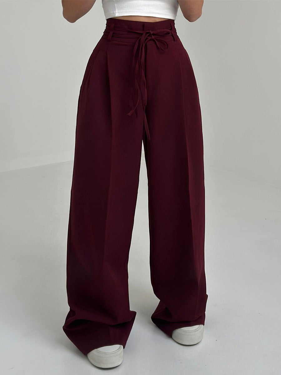 Pantalón Livia – Cintura Alta y Corte Amplio Elegante