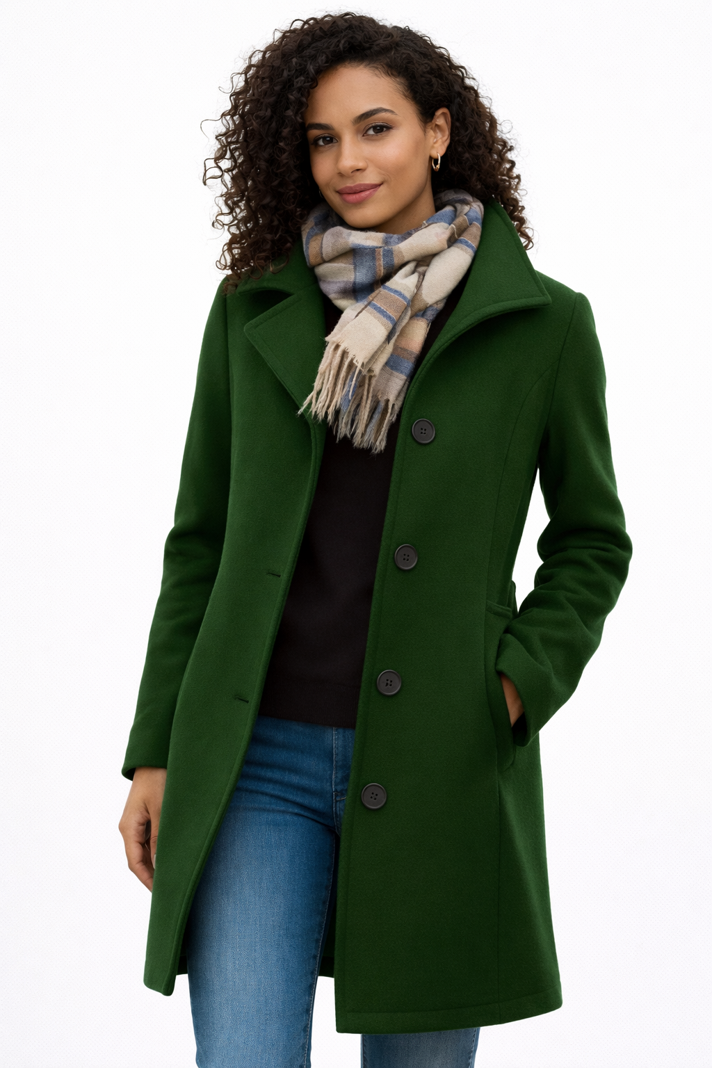 Lioren™ – Abrigo clásico midi con botones