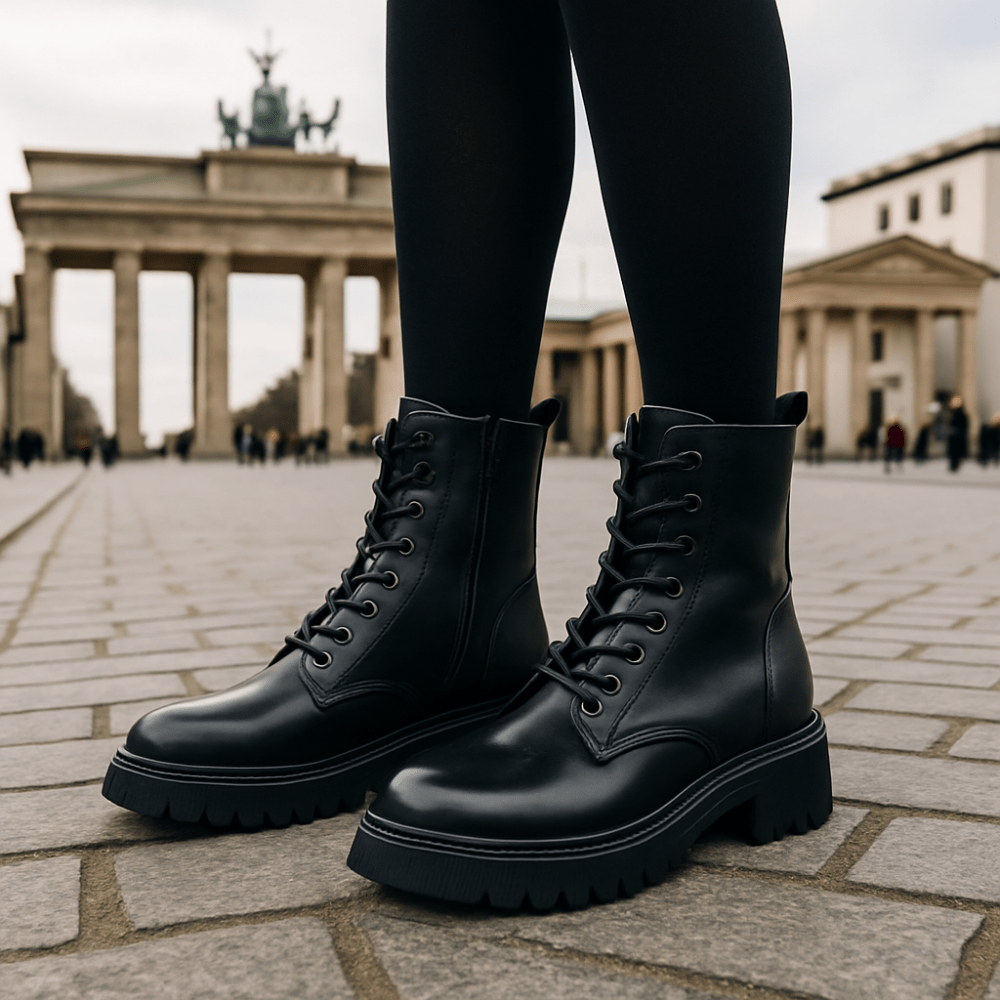 Andrea | chwarze Leder-Winterstiefel