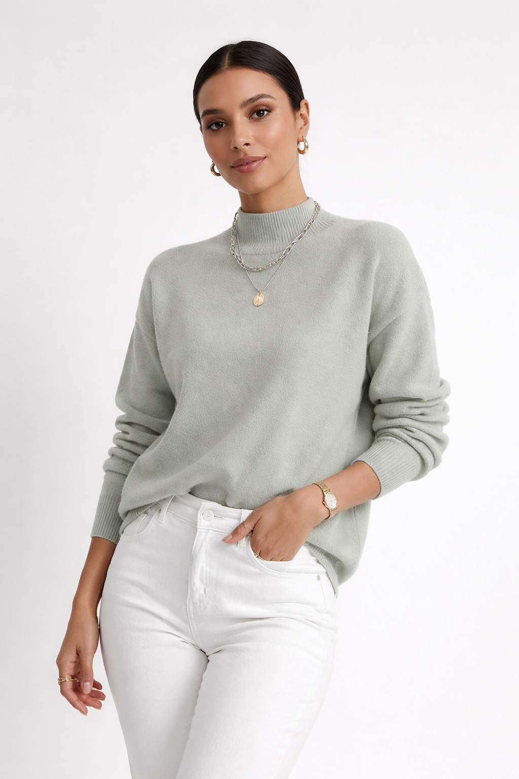 SOPHIA™ | Jersey de cuello alto elegante y cómodo