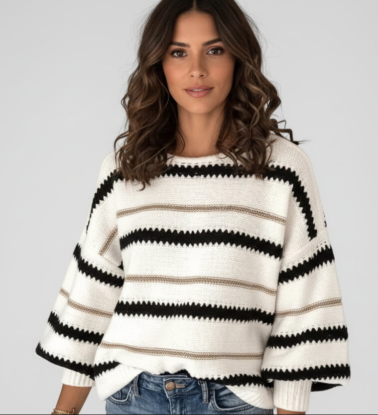 Camille · Jersey Rayas Corte Refinado