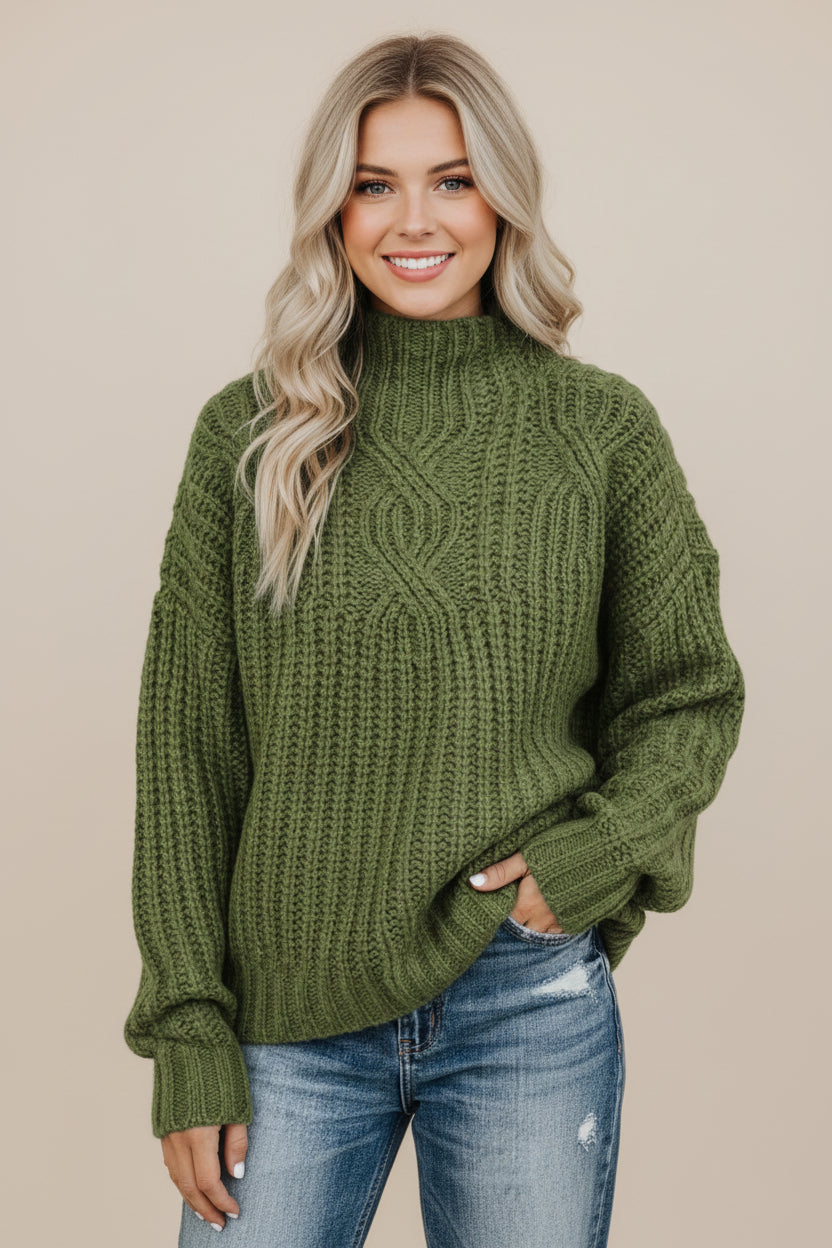 Alessia · Jersey Cuello Alto Elegancia Serena