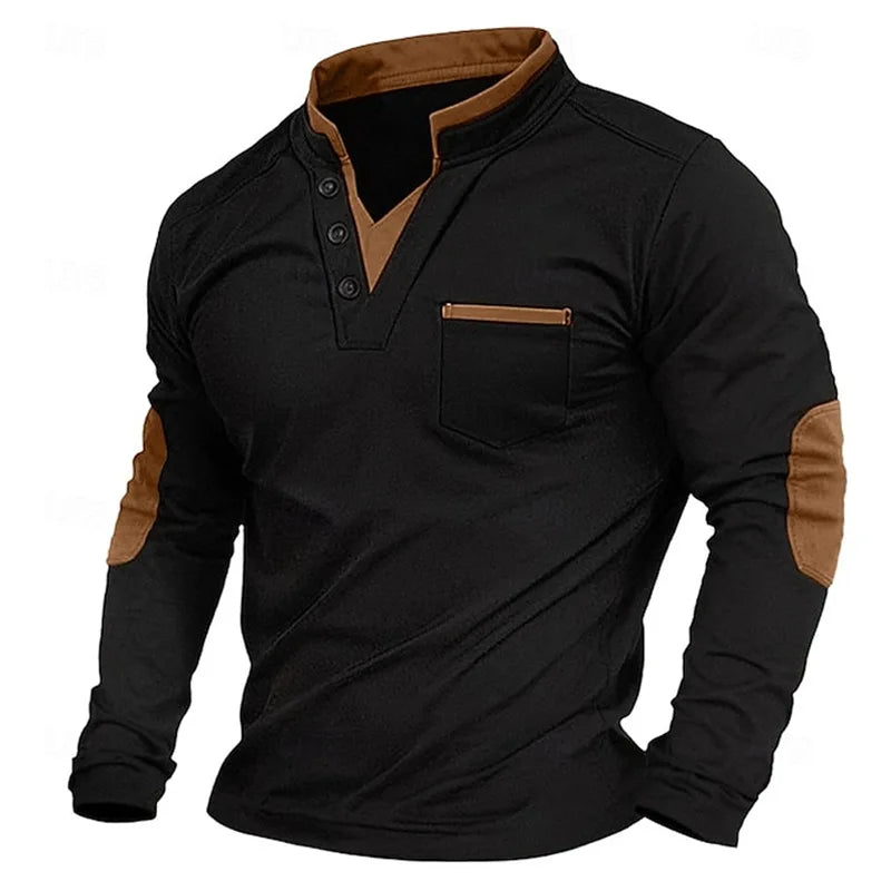 Sudadera Vektor – Cuello en V Elegante para Hombre