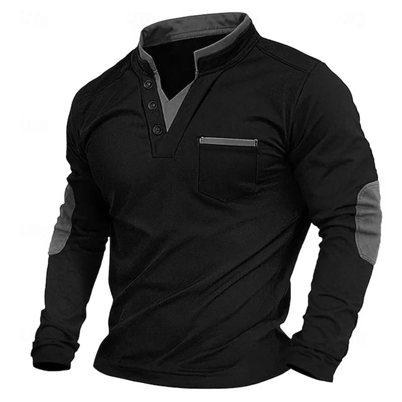 Sudadera Vektor – Cuello en V Elegante para Hombre