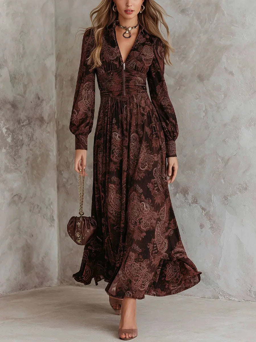 Leonora · Vestido Largo Paisley Heritage