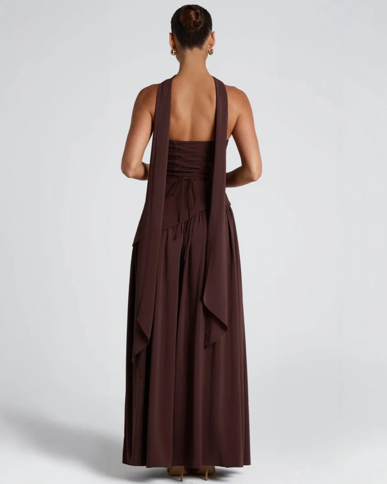 Alessia · Vestido Maxi Escote Strapless con Abertura
