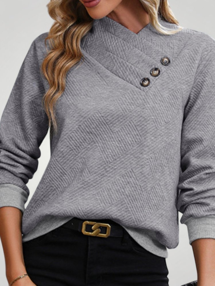 Isola | Eleganter Pullover Damen mit Dekorativen Knöpfen