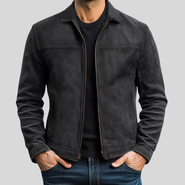 LEONARDO™ | Chaqueta de cuero con cremallera