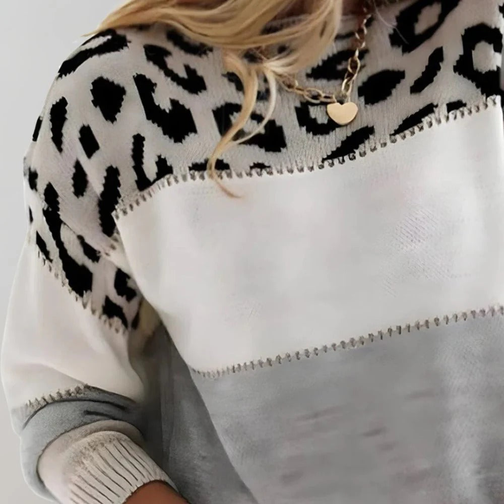 VIVIEN™ | Jersey elegante estampado de leopardo