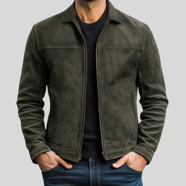 LEONARDO™ | Chaqueta de cuero con cremallera