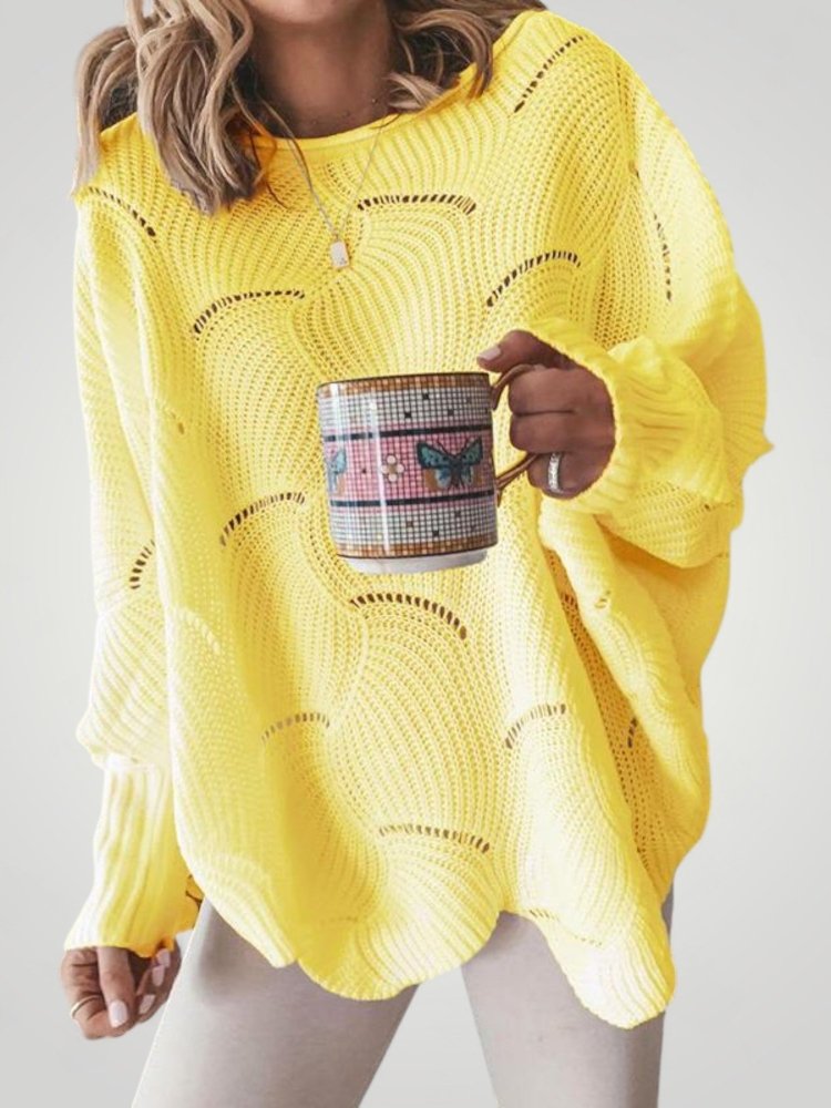 Josepha | Oversized Strickpullover mit U-Boot-Ausschnitt