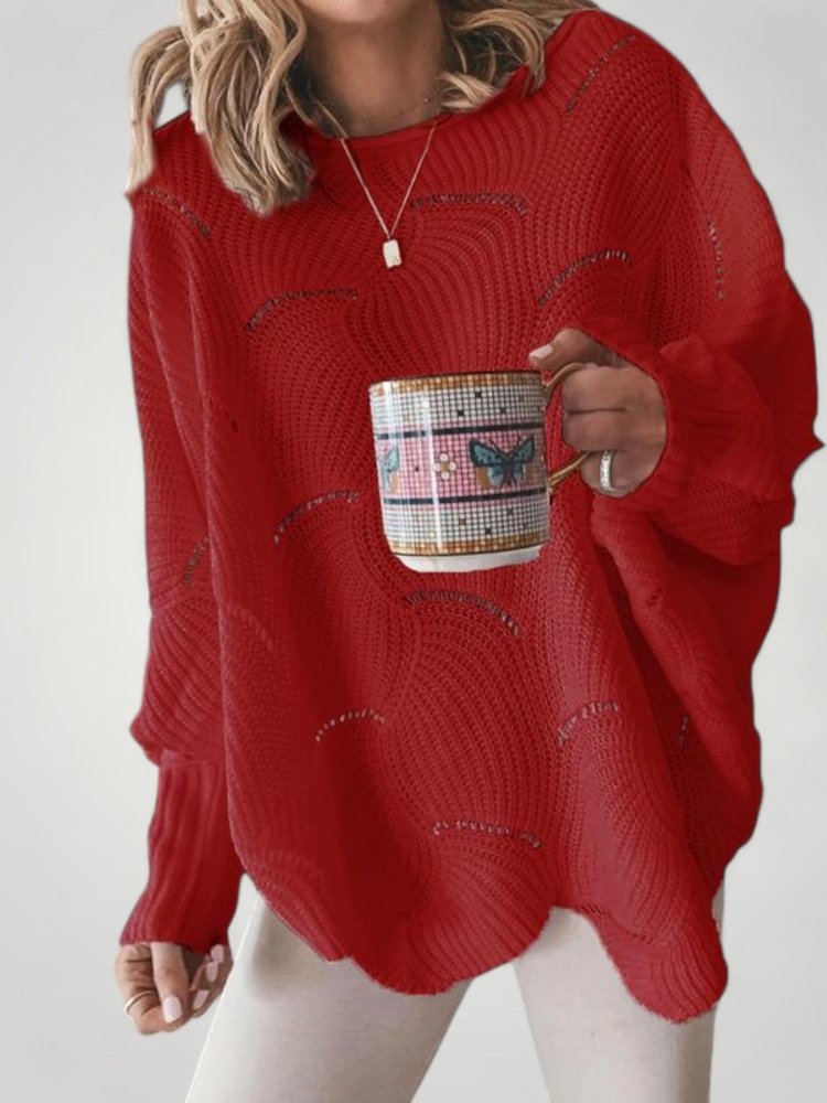 Josepha | Oversized Strickpullover mit U-Boot-Ausschnitt