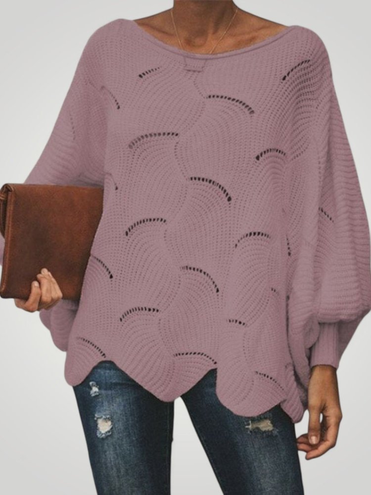 Josepha | Oversized Strickpullover mit U-Boot-Ausschnitt