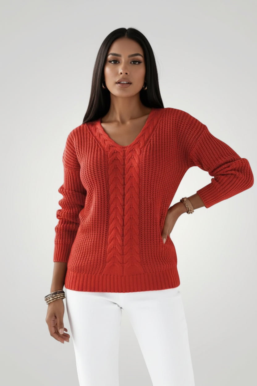 Amara · Jersey Escote V Elegancia Clásica