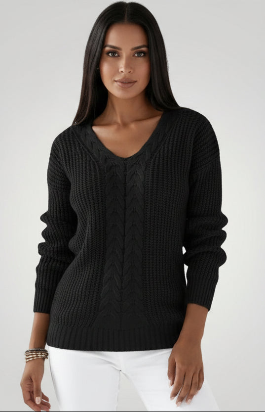 Amara · Jersey Escote V Elegancia Clásica