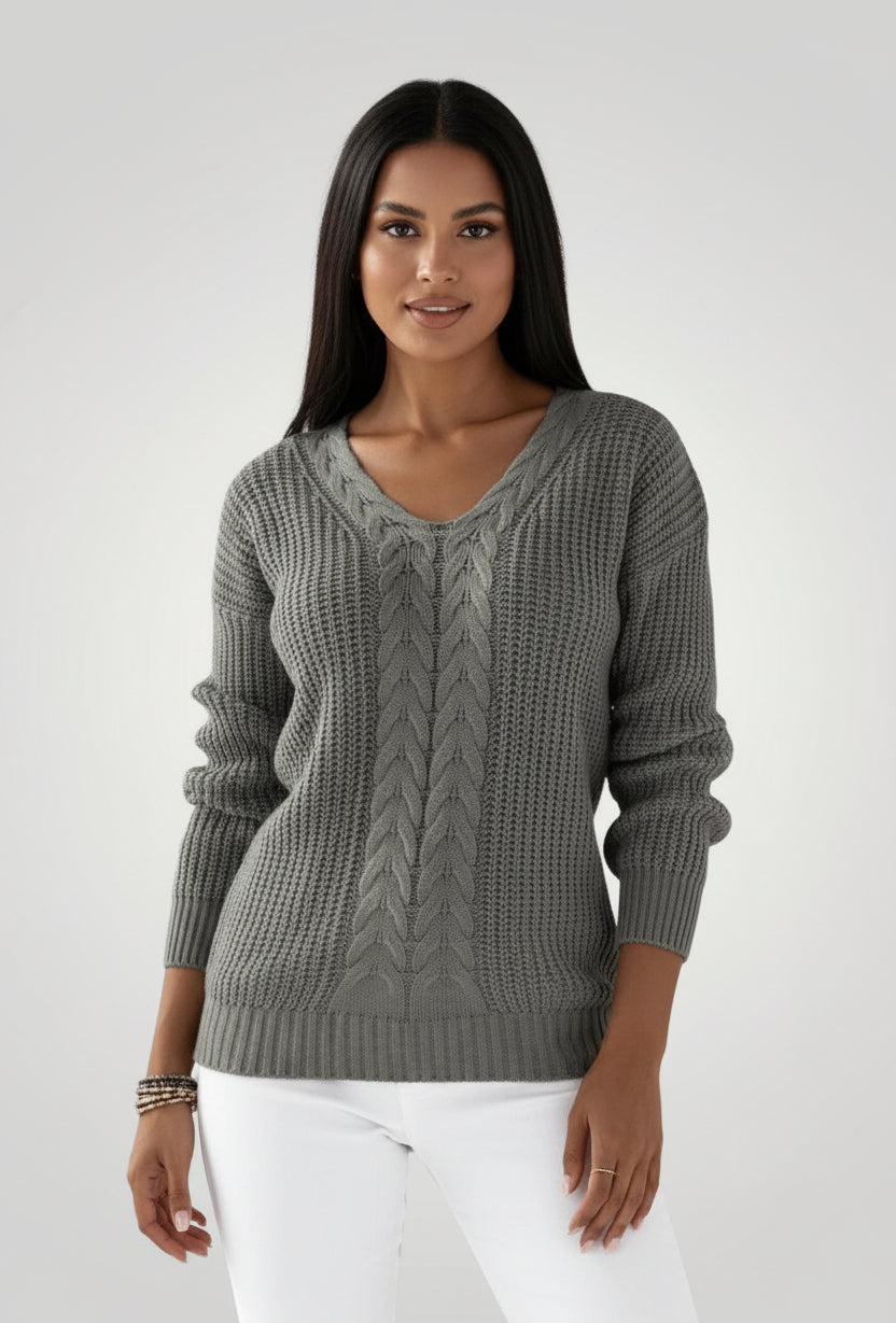 Amara · Jersey Escote V Elegancia Clásica