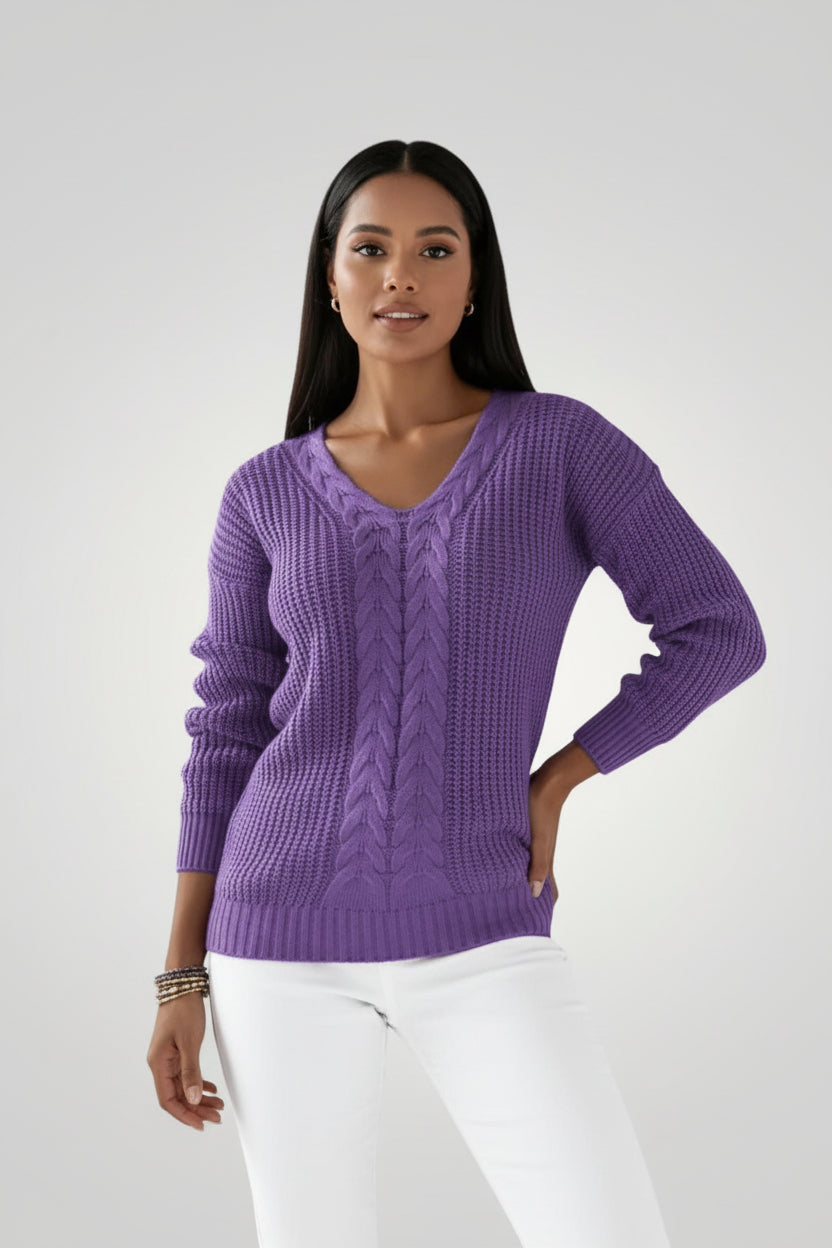 Amara · Jersey Escote V Elegancia Clásica